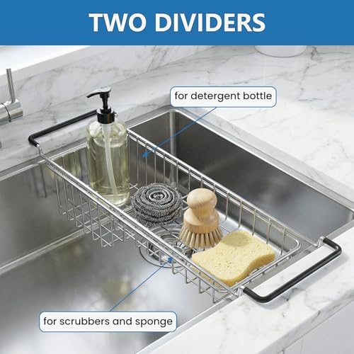 TreeLen Over The Kitchen Sink Caddy Sponge Holder Organizer Drying