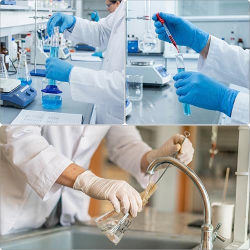 QWORK 100 mL Thick Glass Graduated Cylinder with Bumper Guards &