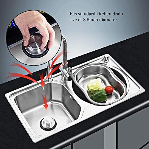 CORNERJOY 2 PCS Stainless Steel Kitchen Sink Stopper, Large Wide Rim