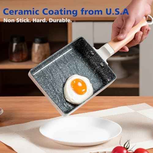 Ceramic Coating Square Japanese Tamagoyaki Omelette Small Skillet