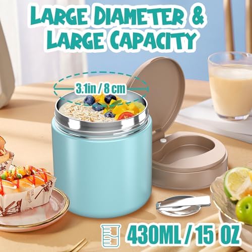 Thermo for Hot Food Kids - 15.2oz with Folding Spoon and Silicone