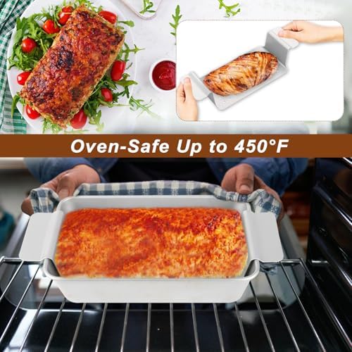Baking Pan Bundle - 9x13 Nonstick Sheet Pan & Meatloaf Pan with Drain