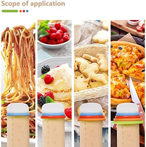 Yasashii Wood Rolling Pin With 4 Adjustable Thickness Rings, Non-stick