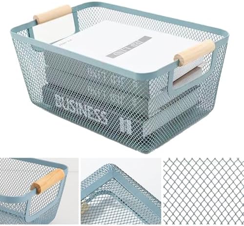 AJIODA Metal Mesh Steel Basket, Small Wire Storage Organizer Baskets