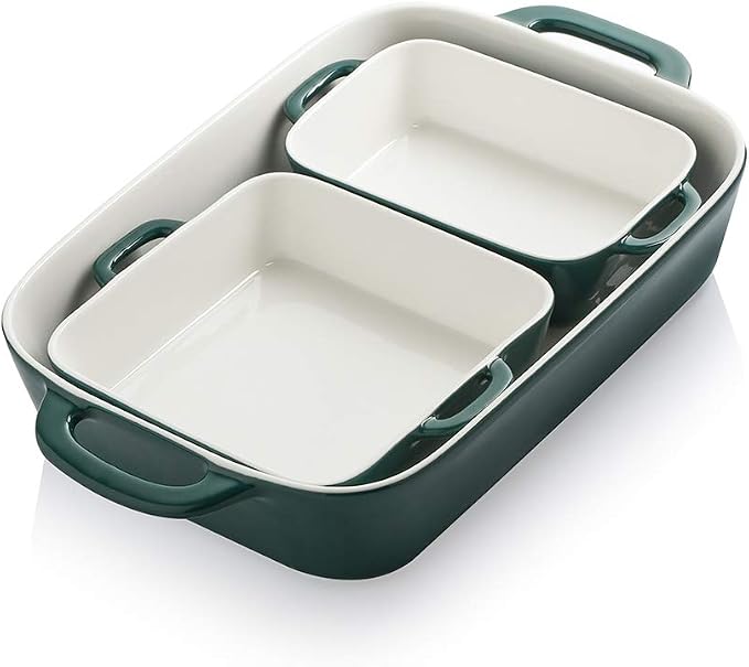 Sweejar Ceramic Bakeware Set, Rectangular Baking Dish by Sweejarco1949