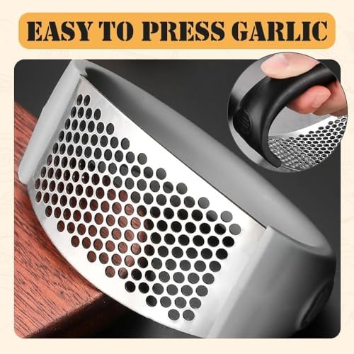 Stainless Steel Garlic Press Rocker Crusher, 1