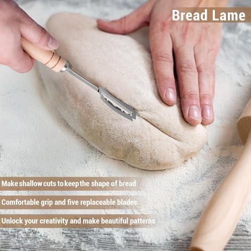 Banneton Bread Proofing Basket Set of 2, 11 Inch Oval Proofing Basket