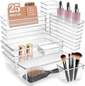 Clear Acrylic Drawer Organizers Set Storage for Makeup, Office Desk