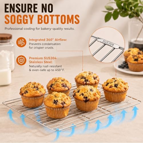 Silicone Muffin Pan Set, 12-Cup Muffin Tin and 24-Cup Mini Muffin Pan