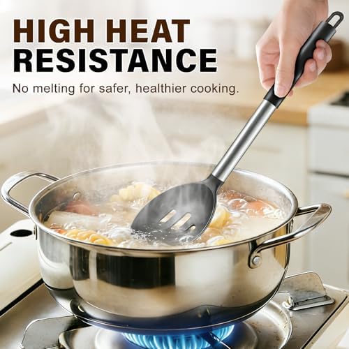 5Pcs Silicone Cooking Utensils Set, Black