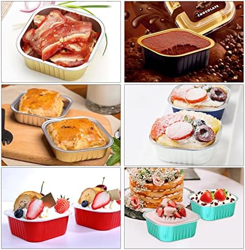 LNYZQUS 120 Pack 10oz Mini Cake Pans with Lids and Spoons for Bake