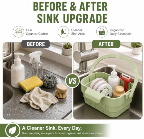 2Pack Multifunctional Hanging Sink Drain Basket for Kitchen, 2-in-1