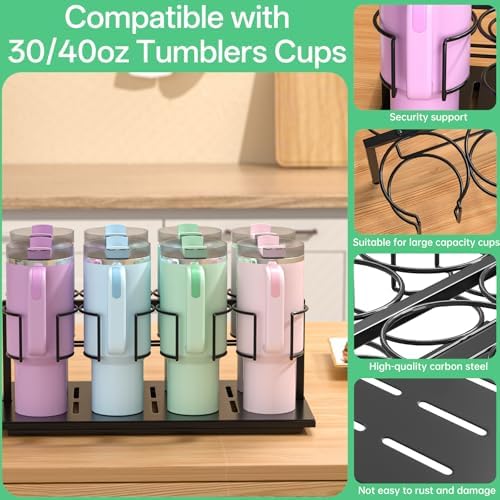 Pull Out Water Bottle Organizer for Stanley, Slide Out Tumbler Storage