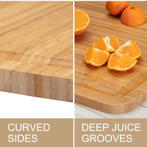 30" Extra Large Bamboo Cutting Boards for Kitchen, Wooden Chopping