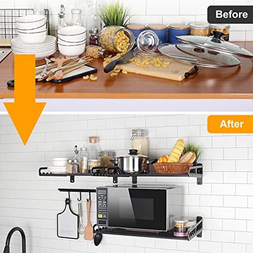 Microwave Oven Rack, 23.58" x 15.52" Wall Shelf