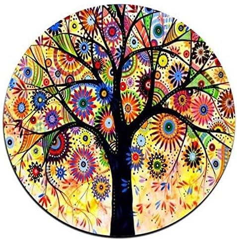 Color Tree of Life Round Coaster Set - Made of Recycled Rubber - Set