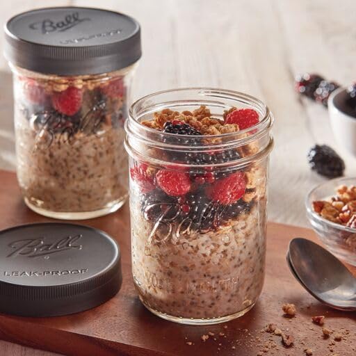 Ball Plastic Lids for Glass Mason Jars, Wide, 6 Count (Pack of 2)