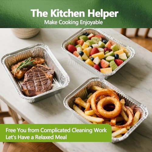 Thickened 10 Pack Heavy Duty Aluminum Pans, 9x13 Aluminum Foil Pans