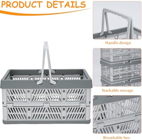Set of 3 Foldable Potato Onion Garlic Storage Baskets, Ventilated