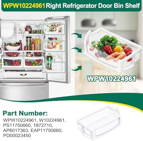 WPW10224961 W10224961 Refrigerator Door Shelf Bin