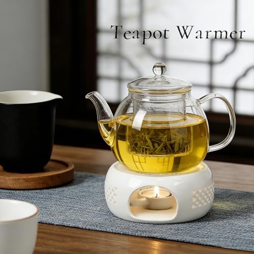 Teapot Warmer Base,Ceramic Teapot Warmer, for Keeping Tea Warm and