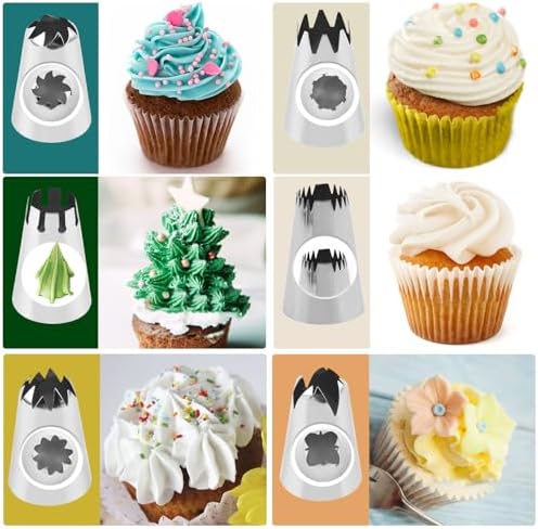 12PCS Large Piping Tips Set with Pastry Bag – for Cookie, Cake &