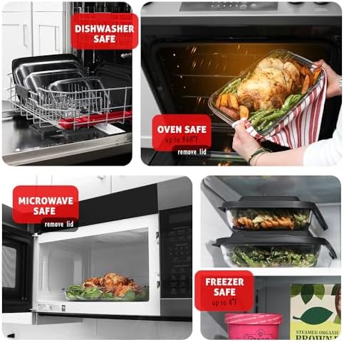 Eatex 7-Pack Glass Food Storage Containers with Lids