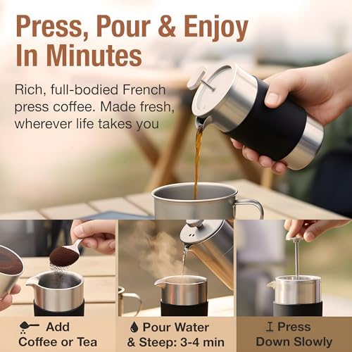Small 12 oz French Press Coffee Maker Set