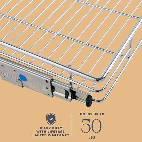 HOLDN’ STORAGE Pull Out Cabinet Organizer, Heavy Duty-w/Lifetime