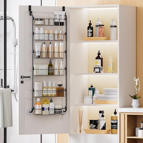 Delamu Over-the-Door Pantry Organizer, 6-Tier Metal