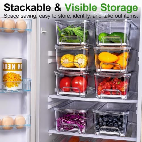4 Pack Fruit Storage Containers with Pull-Out Organizer Bins