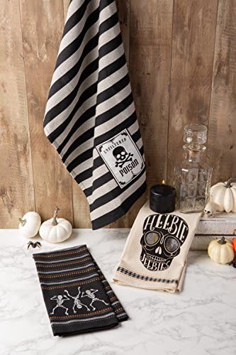 DII Happy Halloween Dishtowel Collection Embellished Cotton Kitchen