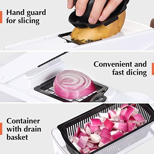 KEOUKE Vegetable Chopper Mandoline Slicer, 16-in-1