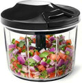LHS Manual Food Processor Large Vegetable Chopper, 1000ML Pull String Chopper Garlic Mincer Onion Cutter for Veggies,Salad,Fruits, Nuts, BPA Free, Black