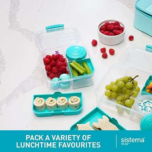 Sistema To Go Collection Bento Box Cube Plastic Lunch and Food Storage