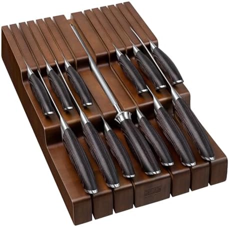 HOSHANHO 14-Piece Kitchen Knife Block Set