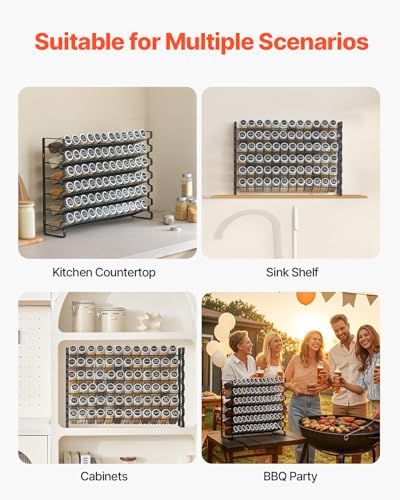 VEVOR Spice Rack Organizer for Cabinet, Spice Organizer with 72 Empty