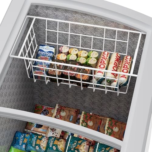 SANNO Chest Freezer Baskets Organizer, Deep Freezer Baskets Bin Sturdy