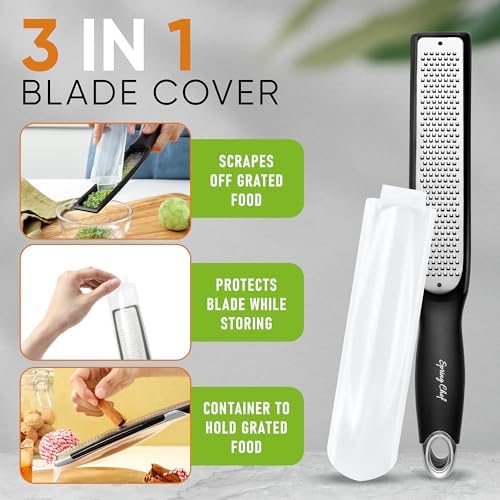 Spring Chef Stainless Steel Lemon Zester - Garlic & Ginger Grater