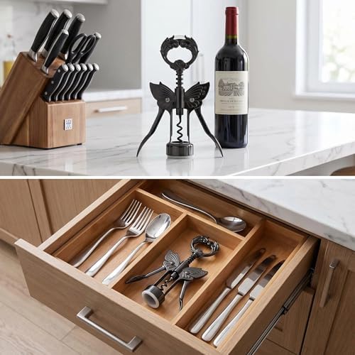 Wine Opener, 3 in 1 Zinc Alloy Premium Wing Corkscrew Wine Bottle