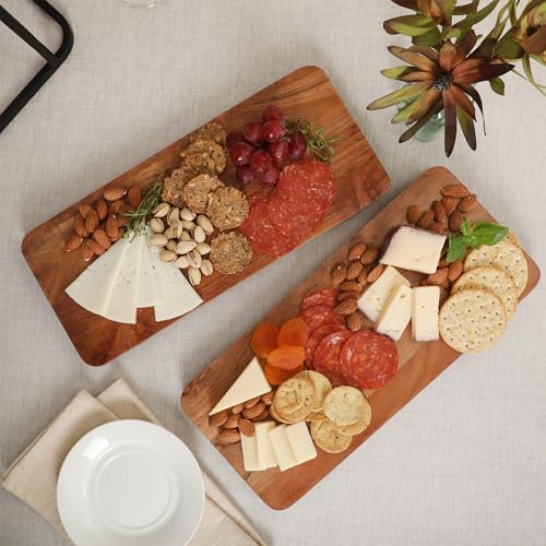 Gibson Home Gracious Dining 2-Tier Wooden Serving Tray with Metal