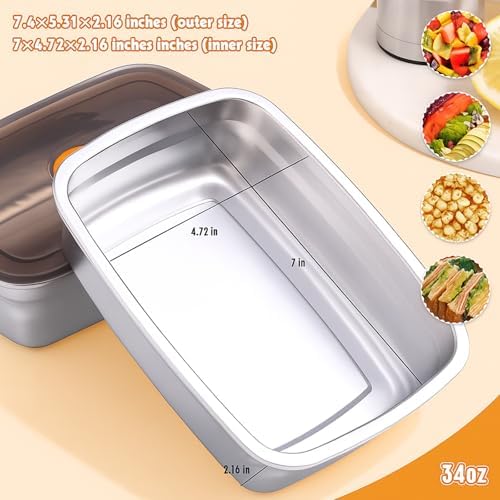 10 Pack Stainless Steel Food Storage Containers with Airtight