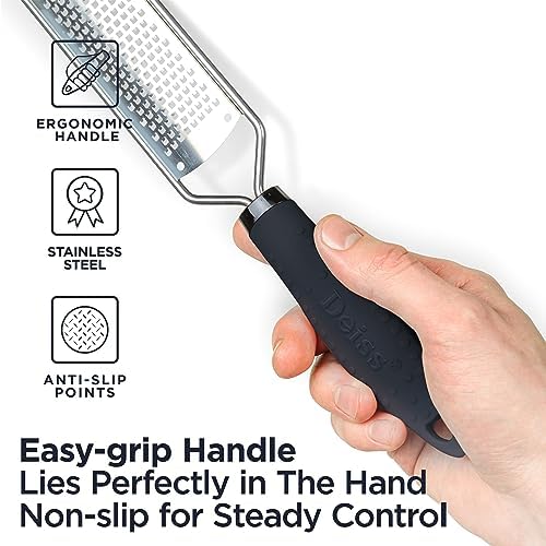 Deiss PRO Lemon Zester & Heavy Duty Cheese Grater & Vegetable Grater