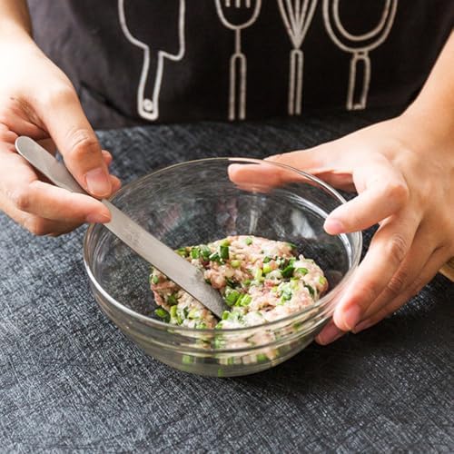 Uonlytech 2pcs Glass Dumpling Bowl for Filling, Mixing, Serving