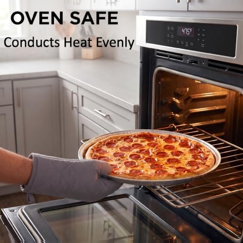 15-Pack 12-Inch Disposable Pizza Pans, Aluminum Baking Trays
