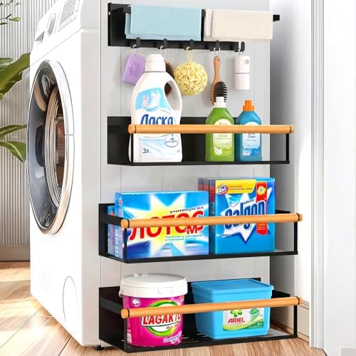 POLRAI 4-Pack Magnetic Shelves for Washing Machine