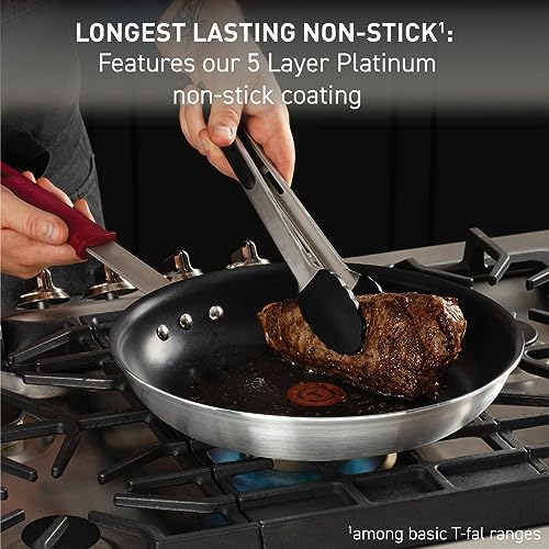 T-fal Professional VX3 Brushed Nonstick Fry Pan with Stainless Steel