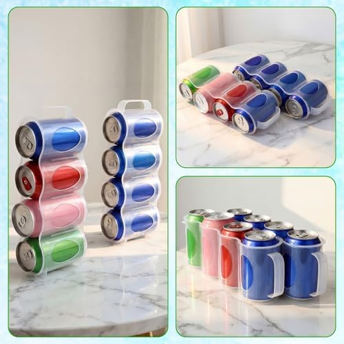 Novabright 6-Piece Portable Soda Can Organizer, Clear