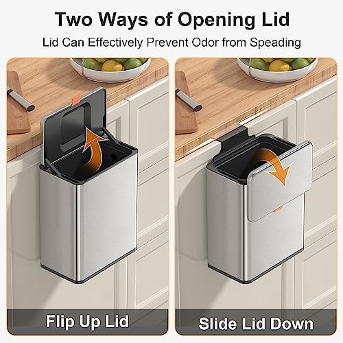 ANCALL 2.1 Gal Stainless Steel Hanging Compost Bin