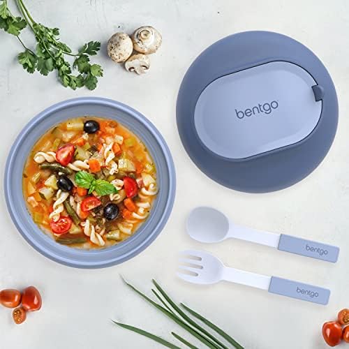 Bentgo Insulated Food Jar, 21.2 oz, Snack Compartment, Retractable